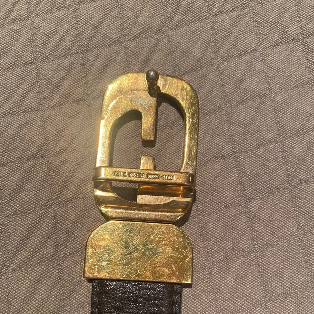 Vintage Authentic Gucci Reversible Leather Belt - Picture 5 of 10